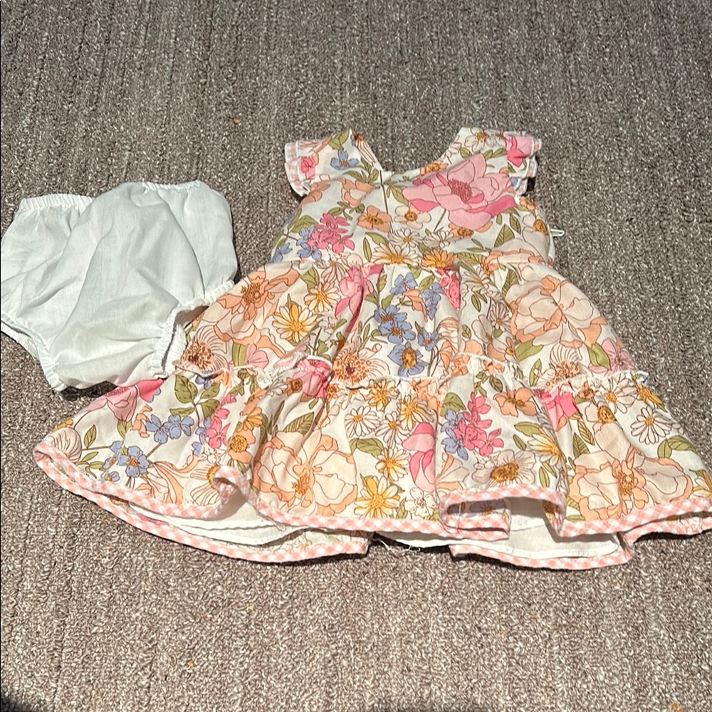 Floral Baby Dress with Bloomers